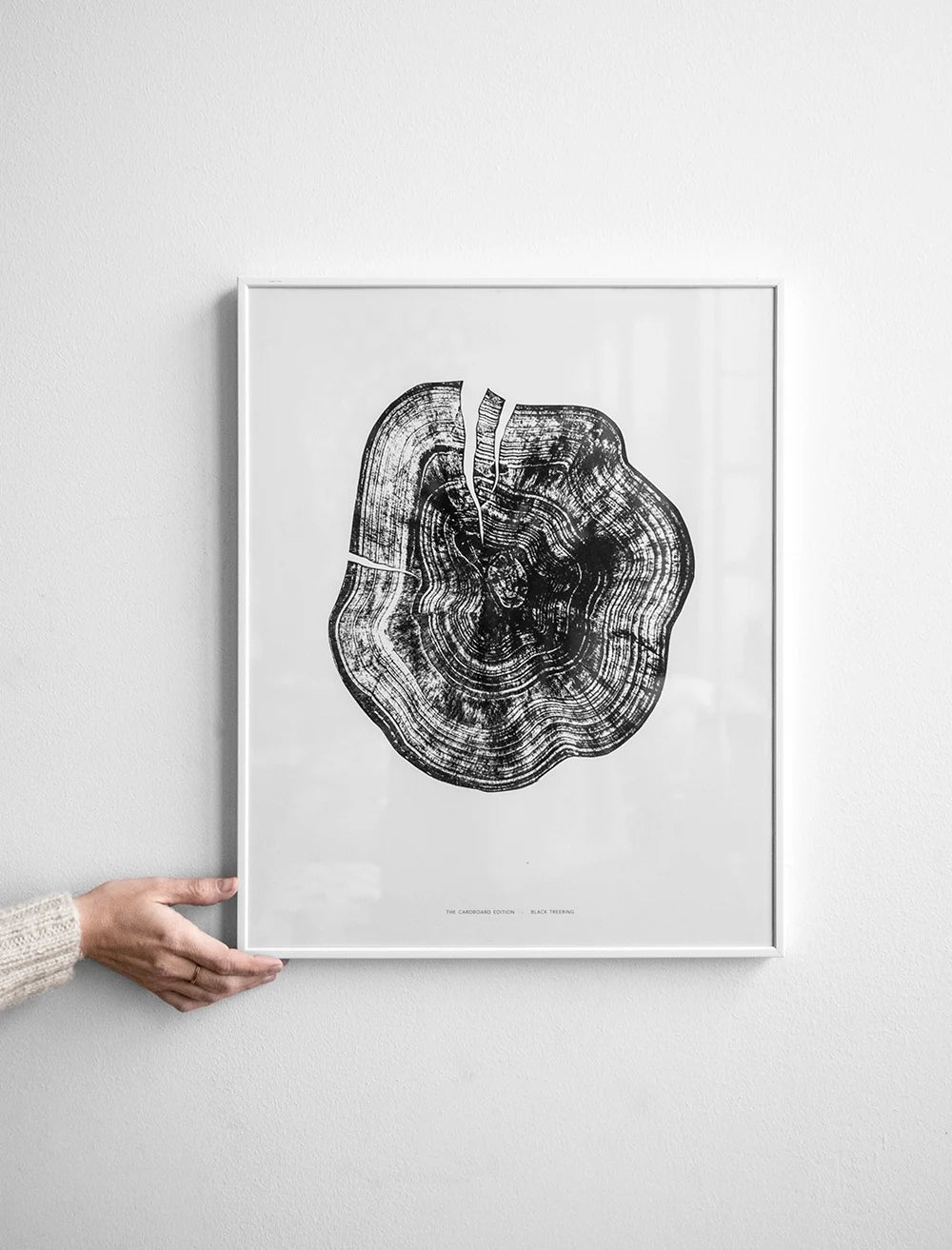 BLACK TREE RING POSTER - 40x50 cm