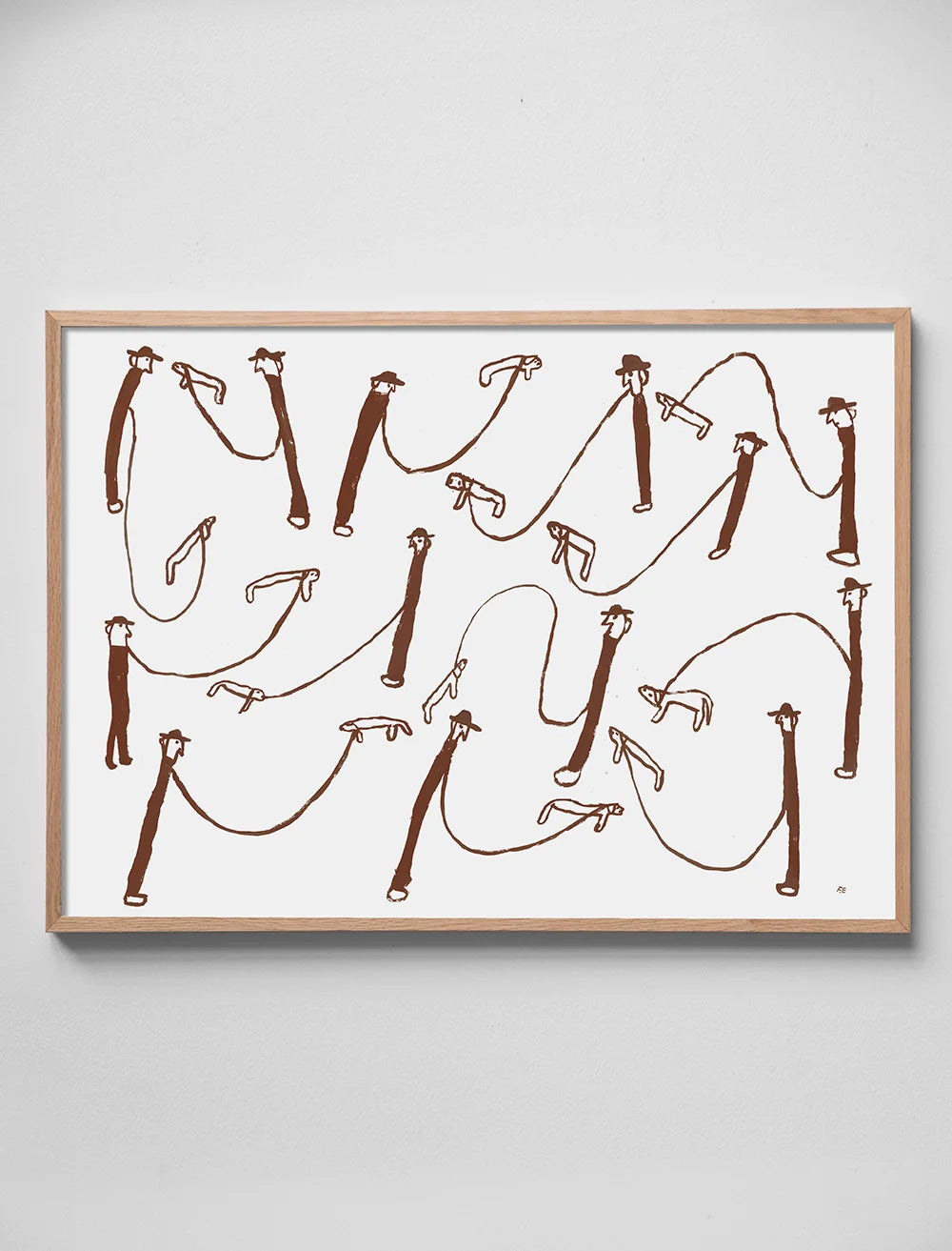 DOG WALK POSTER, BRUN - 50x70 cm